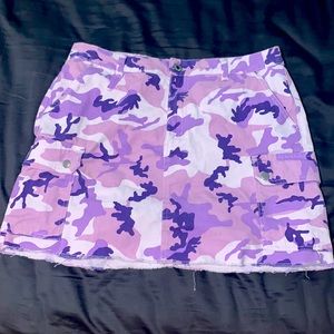 Cute purple camo cargo style skirt